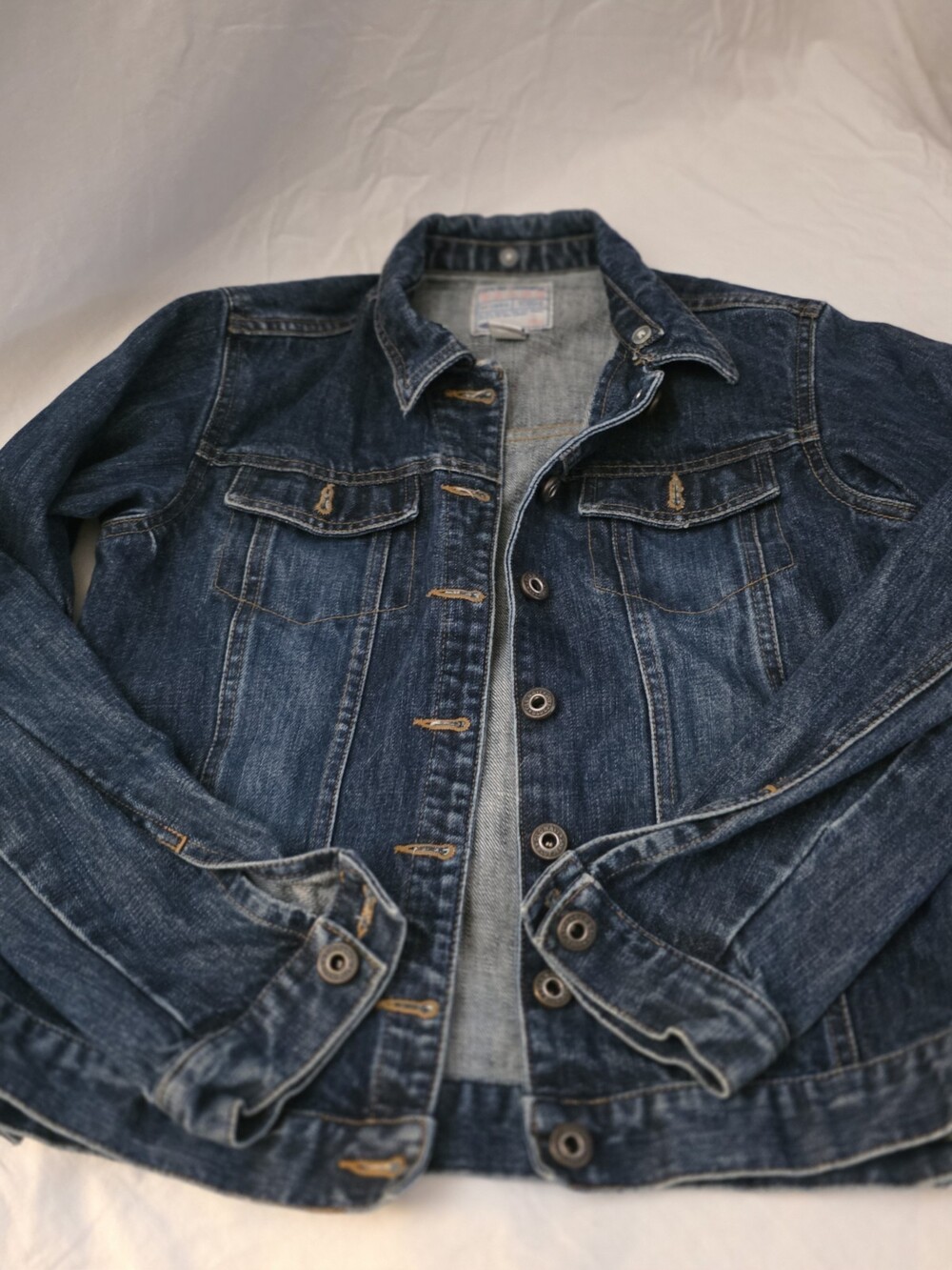 Vintage Y2K Old Navy Brand Blank Denim Jacket - Classic Trucker Fit - XL